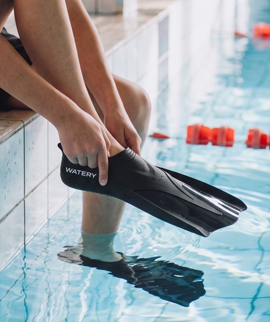 Watery Kurzflosse für Schwimmer - Badger Active - Schwarz