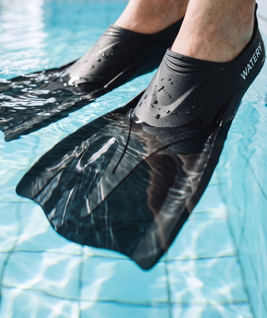 Watery Kurzflosse für Schwimmer - Badger Active - Schwarz