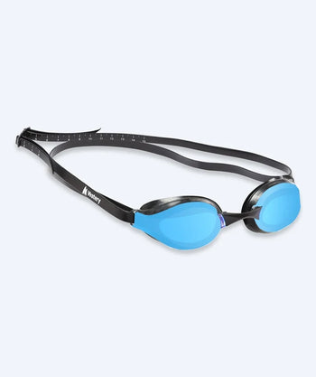Watery Elite Schwimmbrillen - Poseidon Mirror - Schwarz/Blau