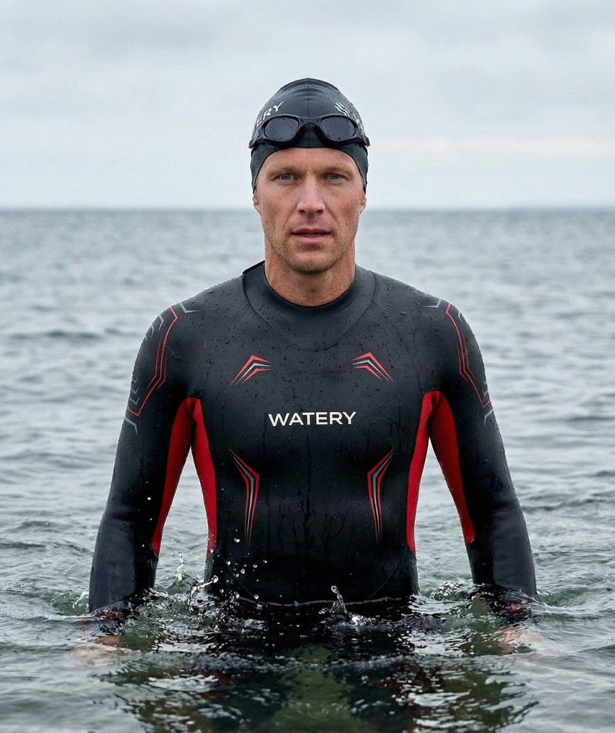 Watery Neoprenanzug für Herren - Reptile Breast - Orange