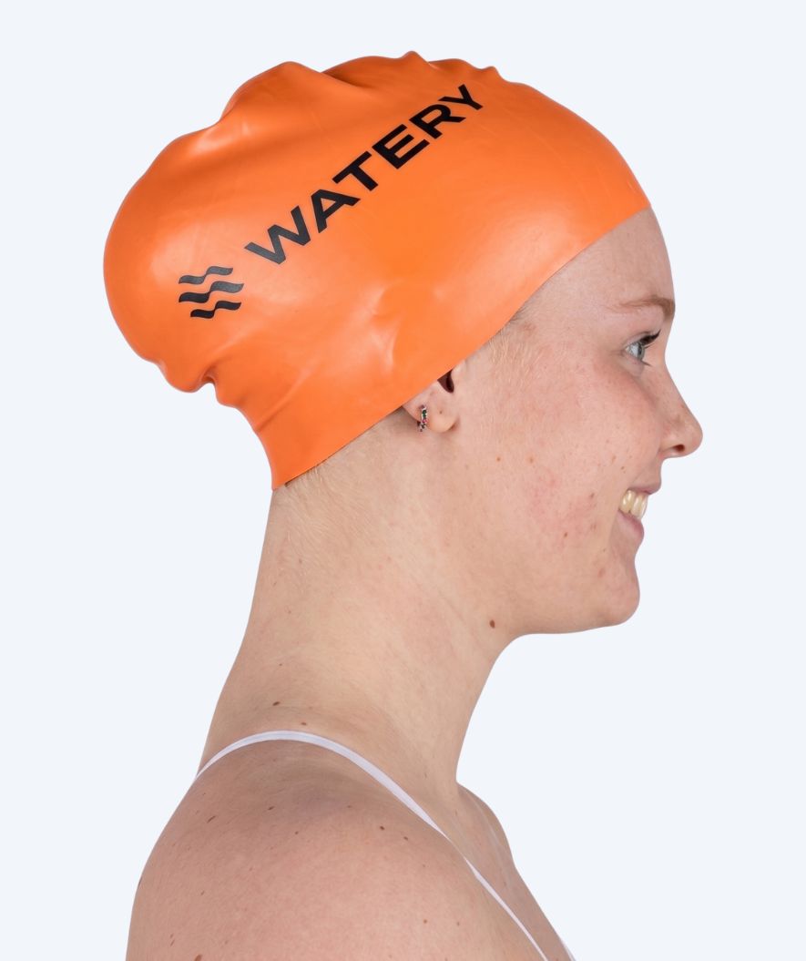 Watery Badekappe für langes Haar - Signature - Orange