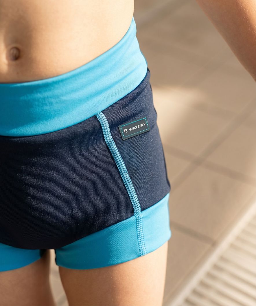 Watery Schwimmwindelhosen für Kinder - Neoprene Swim Nappy - Atlantic Blue