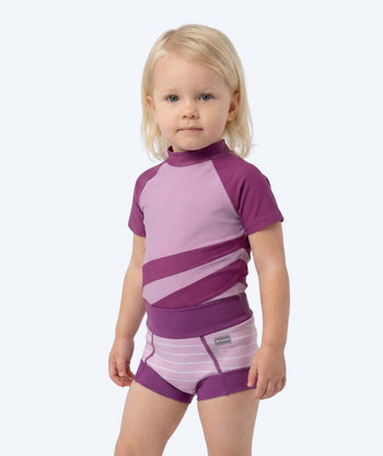 Watery Schwimmwindelhosen für Kinder - Neoprene Swim Nappy - Purple Stripes
