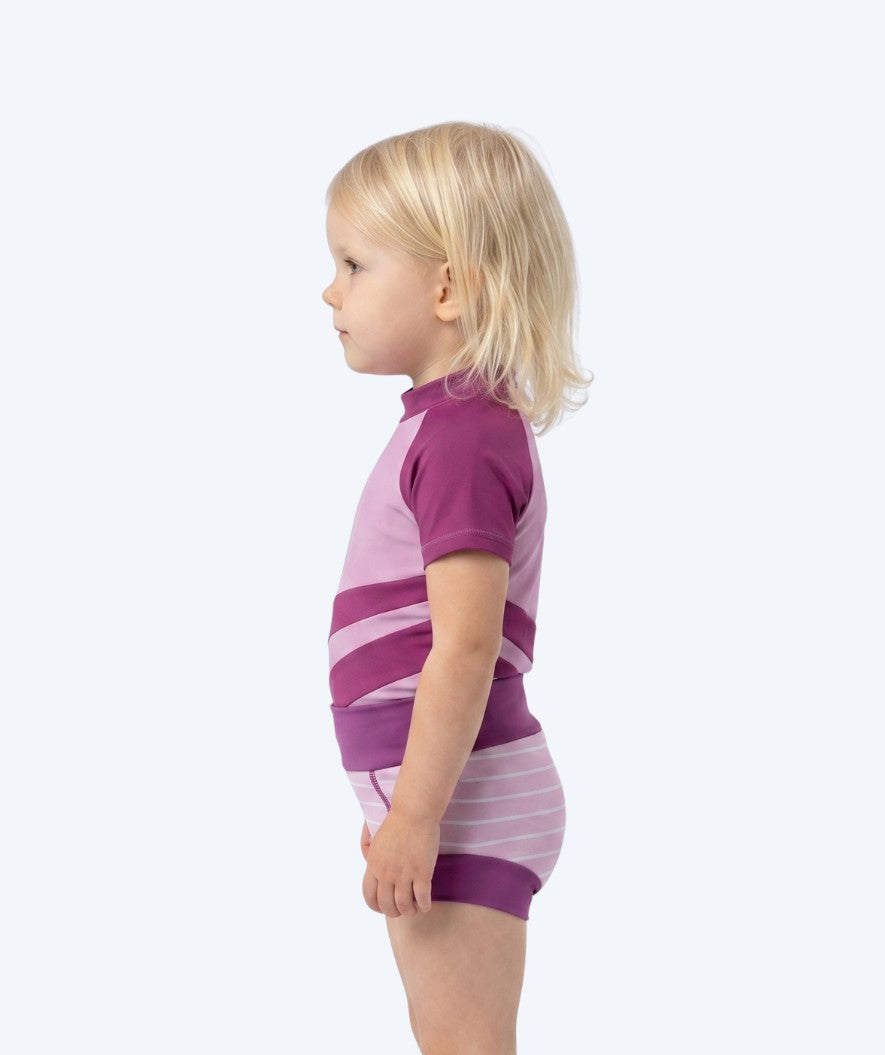 Watery Schwimmwindelhosen für Kinder - Neoprene Swim Nappy - Purple Stripes