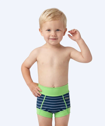 Watery Schwimmwindelhosen für Kinder - Neoprene Swim Nappy - Green Stripes