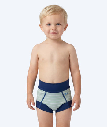 Watery Schwimmwindelhosen für Kinder - Neoprene Swim Nappy - Nordic Green Stripes