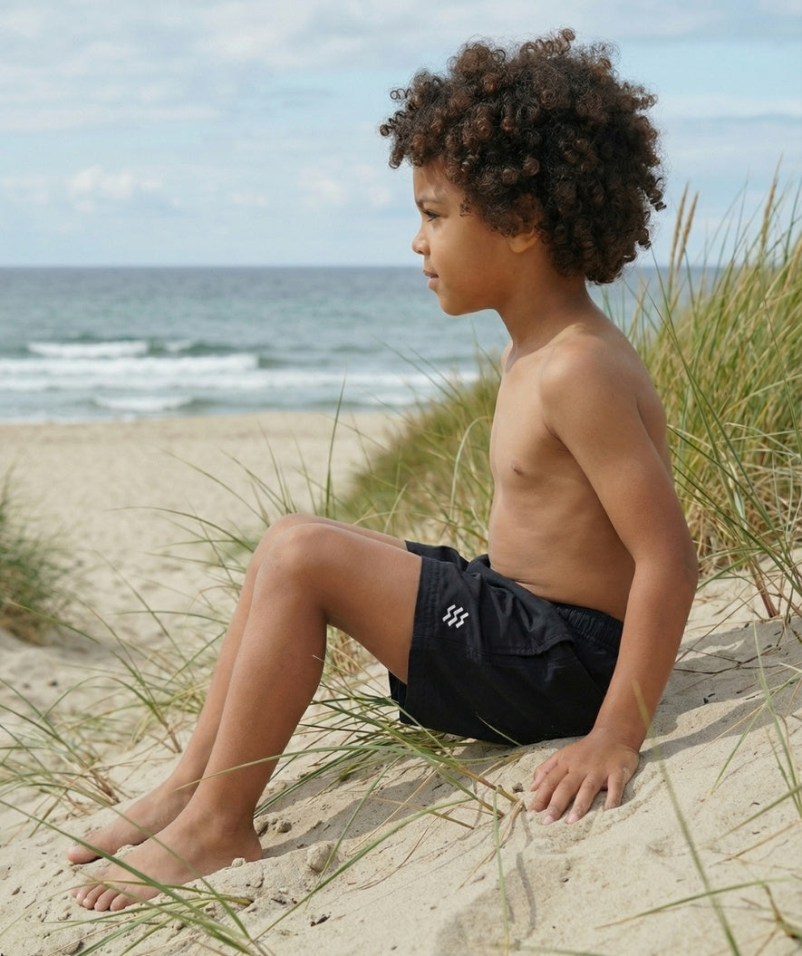 Watery Badeshorts für Jungen - Waverly - Schwarz