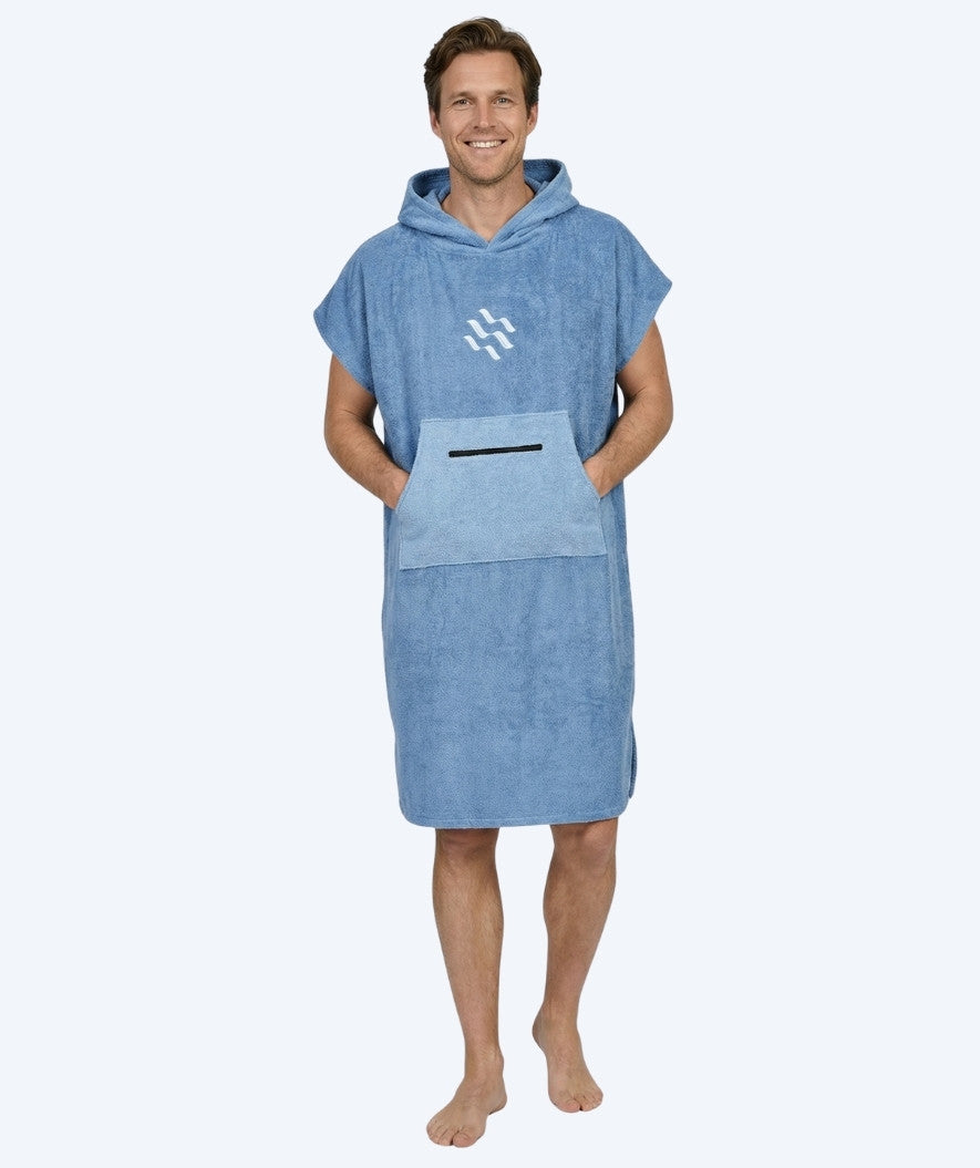 Watery Badeponcho für Erwachsene - Baumwolle - Atlantic Blue