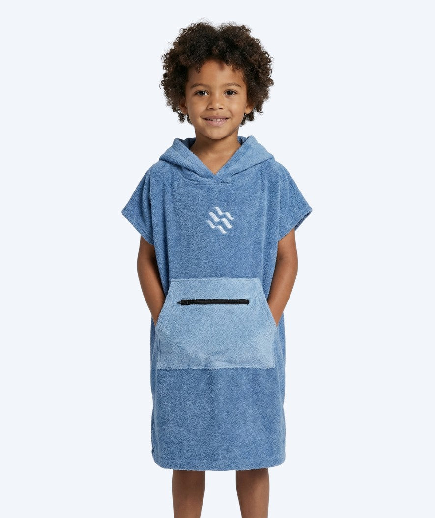 Watery Badeponcho für Kinder (1-6) - Baumwolle - Atlantic Blue