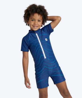 Watery UV-Anzug für Kinder - Fjord Kurzarm Rashguard - Donkerblau