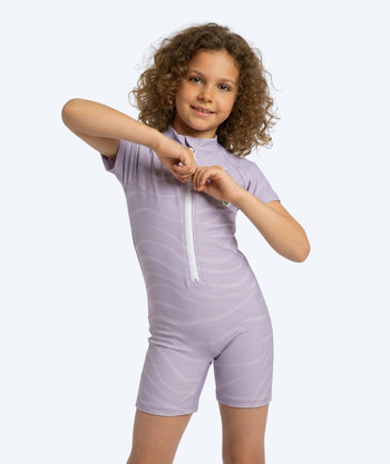 Watery UV Anzug für Kinder - Fjord Kurzarm Rashguard - Lila
