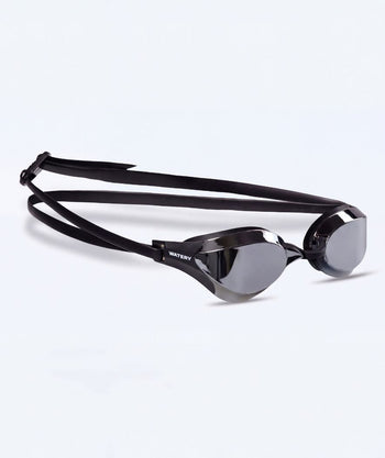 Watery Elite Schwimmbrillen - Rattle Pro Mirror - Schwarz/Silber