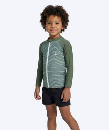 Watery UV Shirt für Kinder - Fjord Langarm Rashguard - Grün