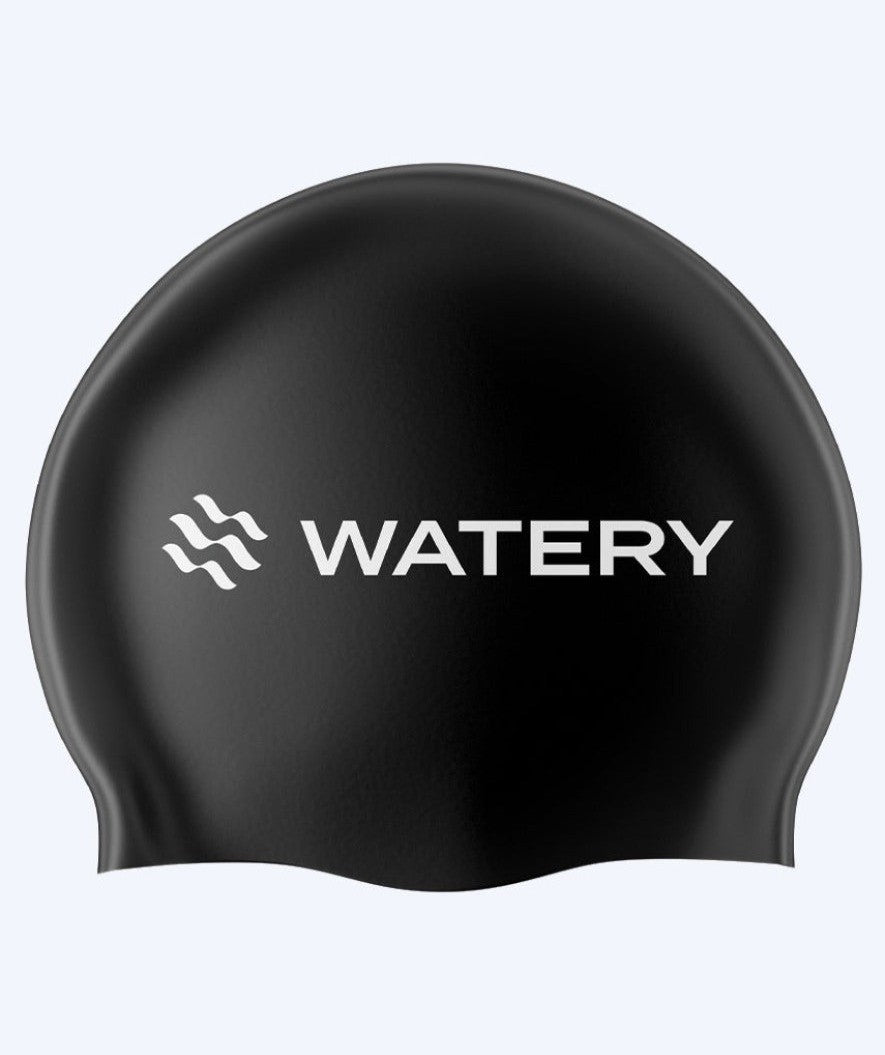 Watery Badekappe (ab 10 Jahre) - Signature Latex - Schwarz