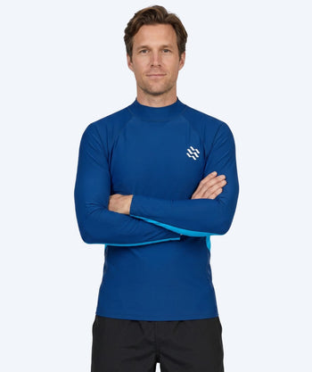 Watery UV Shirt für Herren - Scylla Langarm Rashguard - Donkerblau/Hellblau