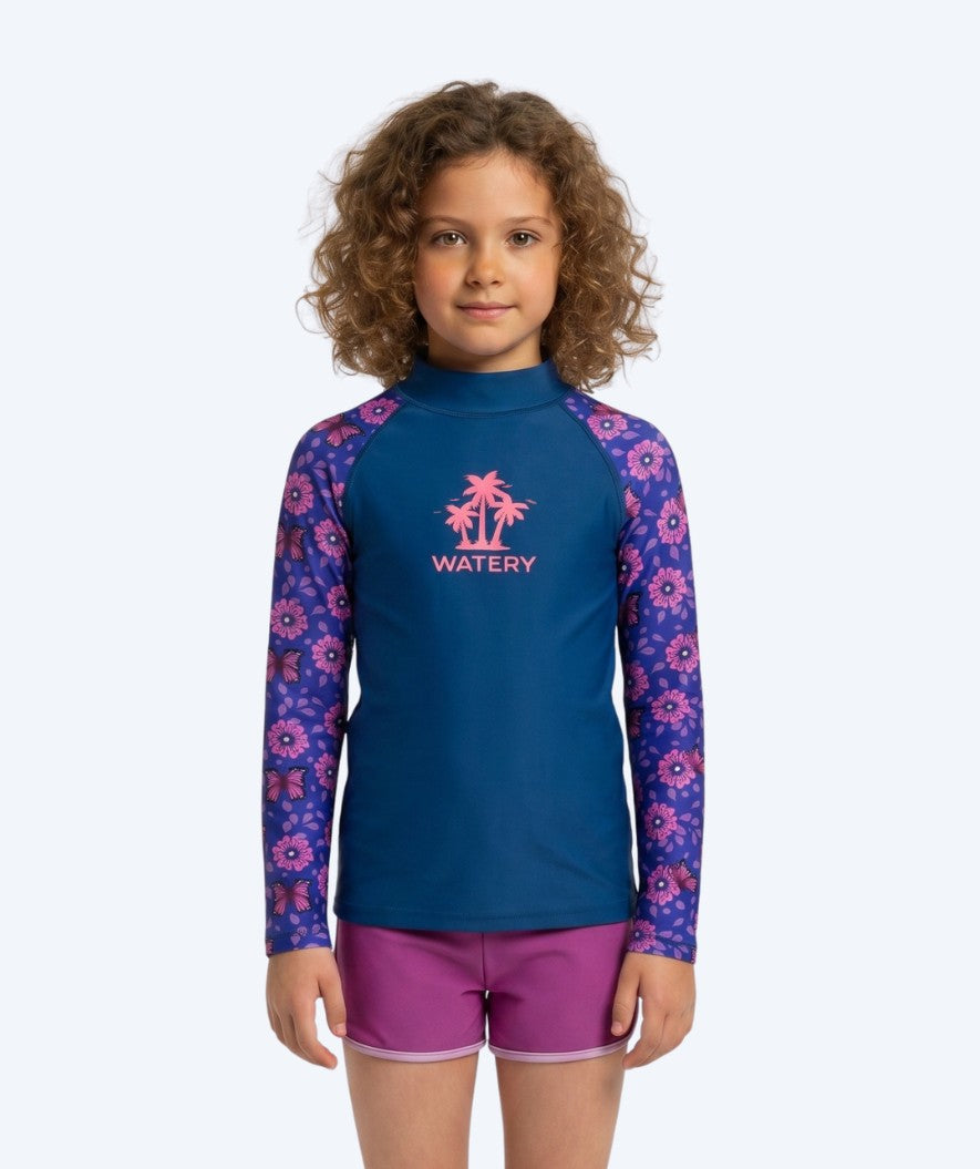 Watery UV Shirt für Kinder - Osiris Langarm Rashguard - Lila/Donkerblau