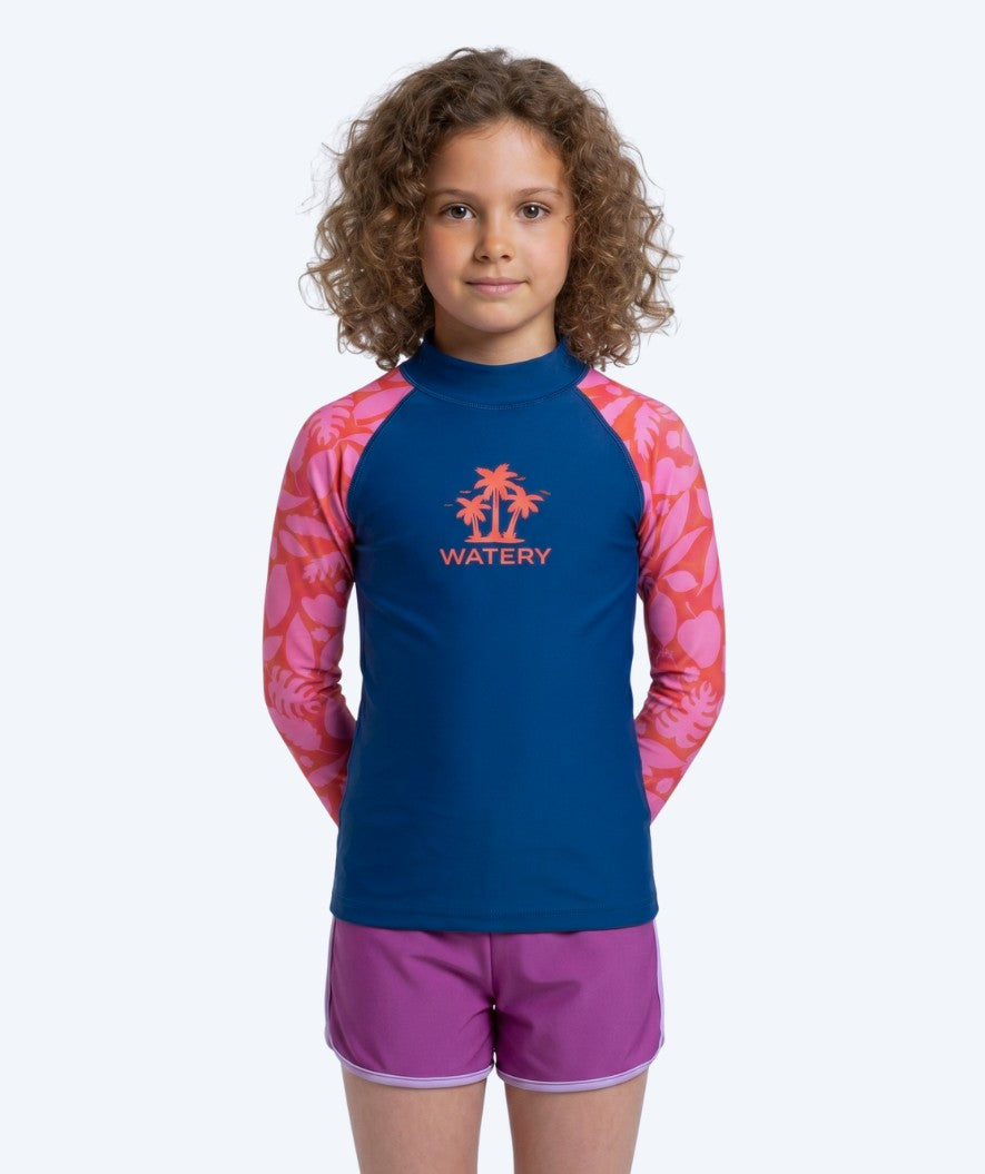 Watery UV Shirt für Kinder - Osiris Langarm Rashguard - Rosa/Donkerblau