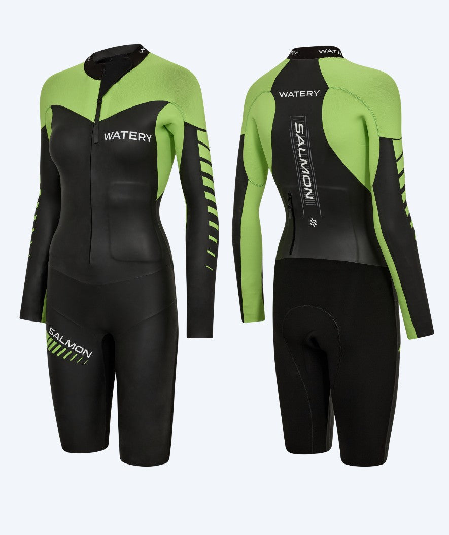 Watery Neoprenanzug für Damen - Salmon Swimrun - Schwarz/Grün