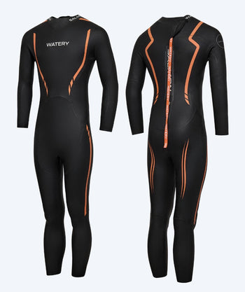 Watery Neoprenanzug für Herren - Salmon Glide - Schwarz/Orange