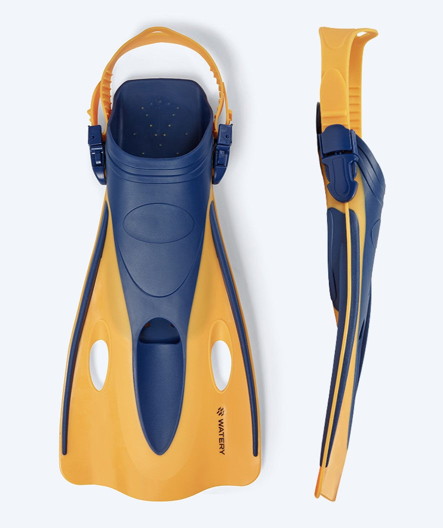 Watery Taucherflossen für Erwachsene - Launch - Donkerblau/Orange