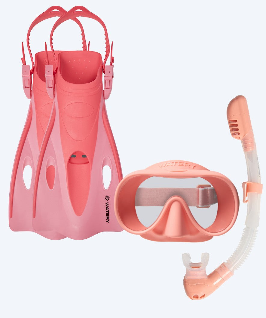 Watery Schnorchelset für Kinder (4-10) - Launch/Alton - Rosa