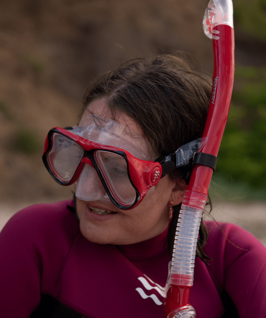 Watery Combo Schnorchelset für Erwachsene - Hudson Full-Dry - Blau