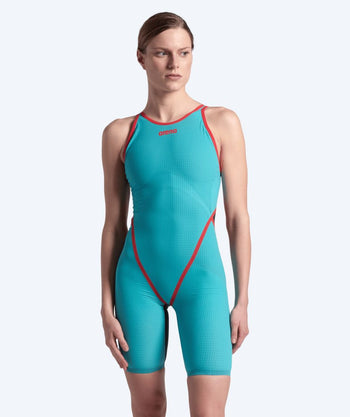 Arena Wettkampfanzug für Damen - Carbon Core FX - Türkis/rot