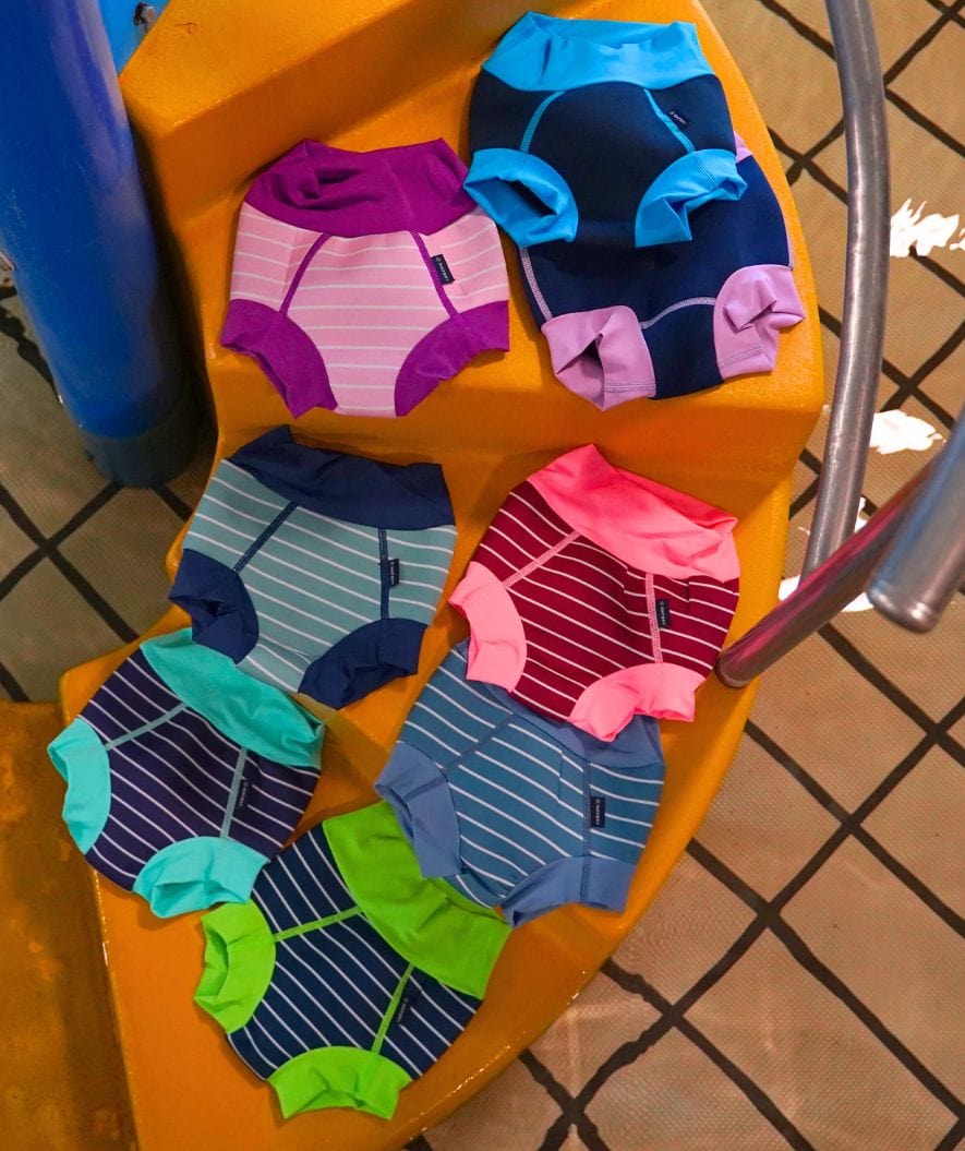 Watery Badehose für Kinder - Neopren Swim Nappy - Purple Stripes