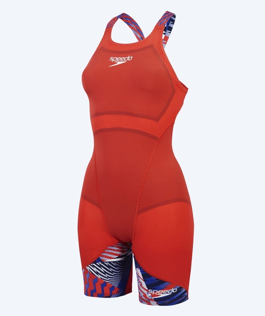 Speedo konkurrence badedragt til piger - LZR Ignite - Rød/blå