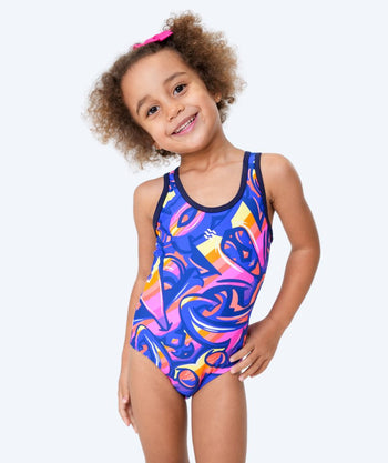 Watery Badeanzug für Mädchen - Rodney - Lila/orange