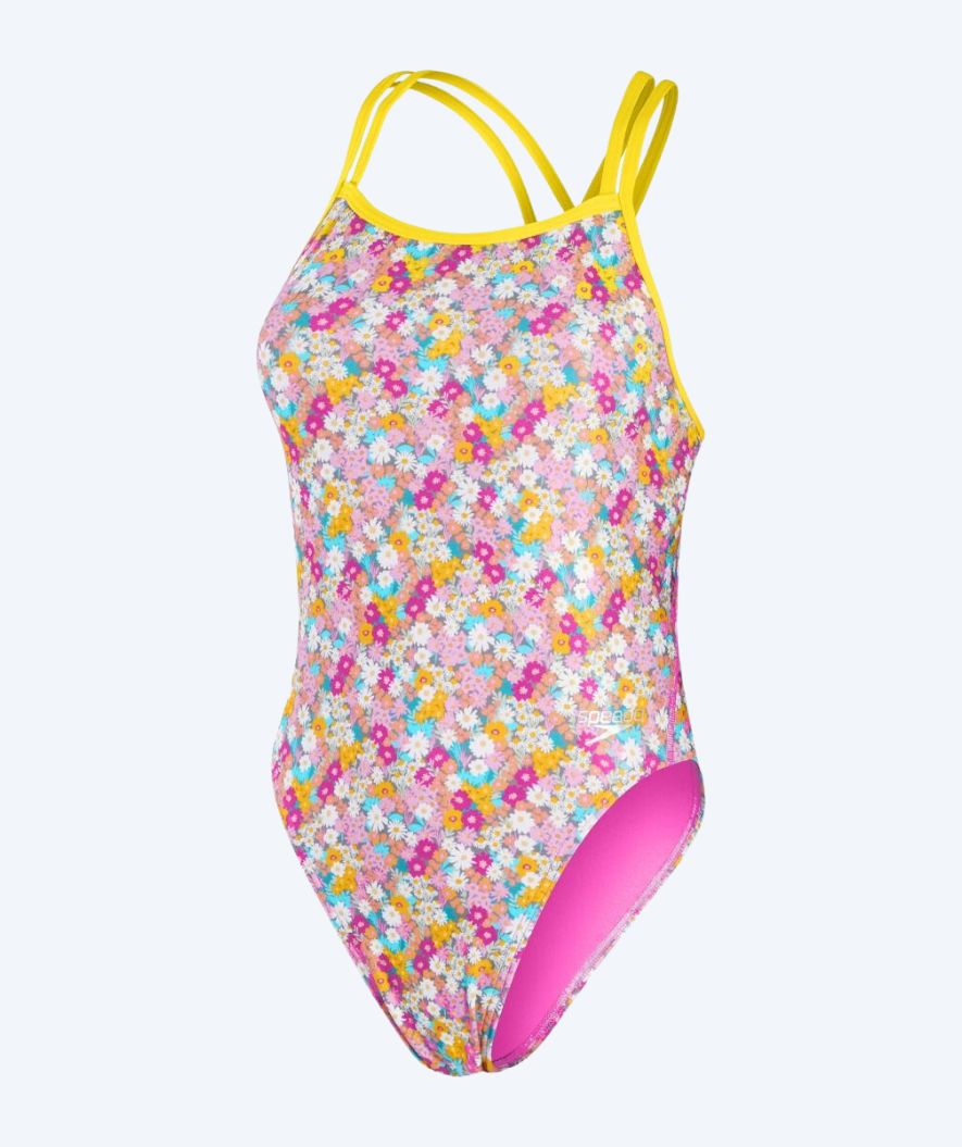 Speedo Badeanzug für Damen - Allover Digital Starback - Gelb/Lila