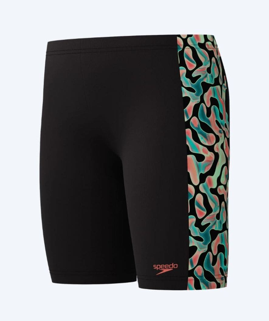 Speedo lange Badehose für Jungen - Digital Panel - Schwarz/Grün
