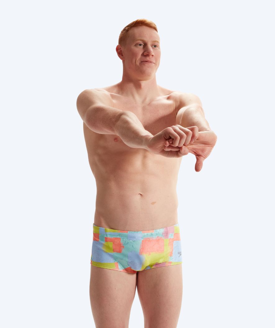 Speedo Trunks für Herren - Club Training Allover - Rosa/gelb