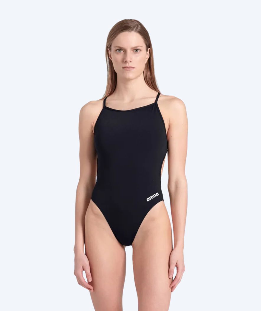 Arena Badeanzug für Damen - Solid Lace Back - Schwarz