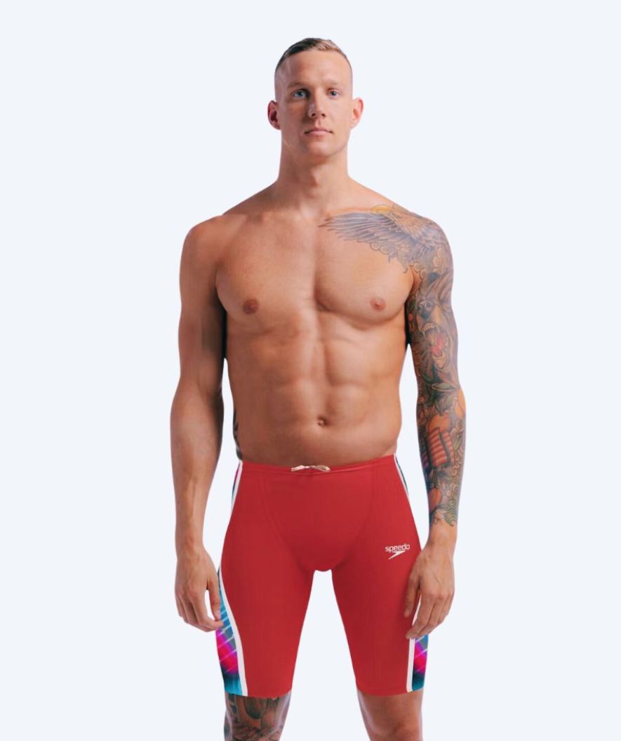 Speedo Wettkampf-Badehosen für Männer - LZR Pure Intent 2.0 - Rot/multi