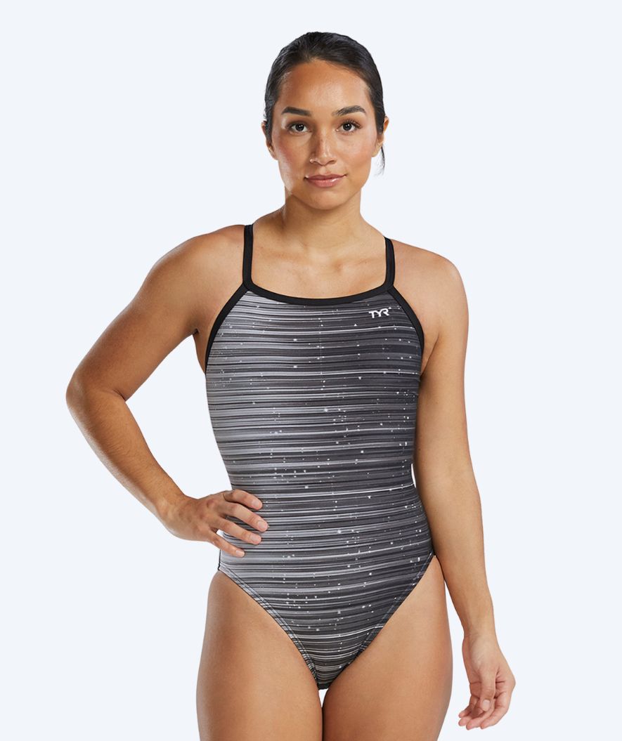 TYR Badeanzug für Damen - Durafast Elite Speedwarp - Schwarz/grau