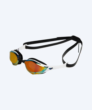Arena Elite Schwimmbrille - Cobra Edge SWIPE Mirror - Weiß/gold