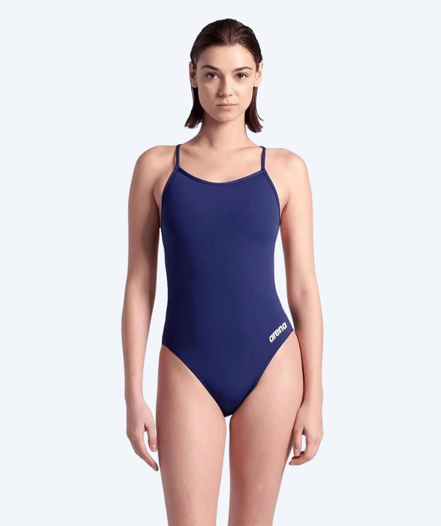 Arena Badeanzug für Damen - Solid Lace Back - Donkerblau