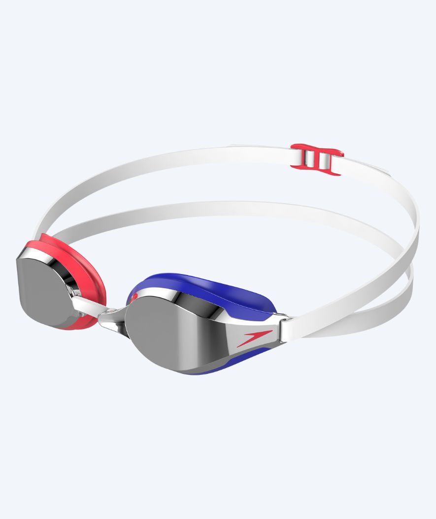 Speedo Elite Schwimmbrillen - Fastskin Speedsocket 2 Mirror - Blau/rot