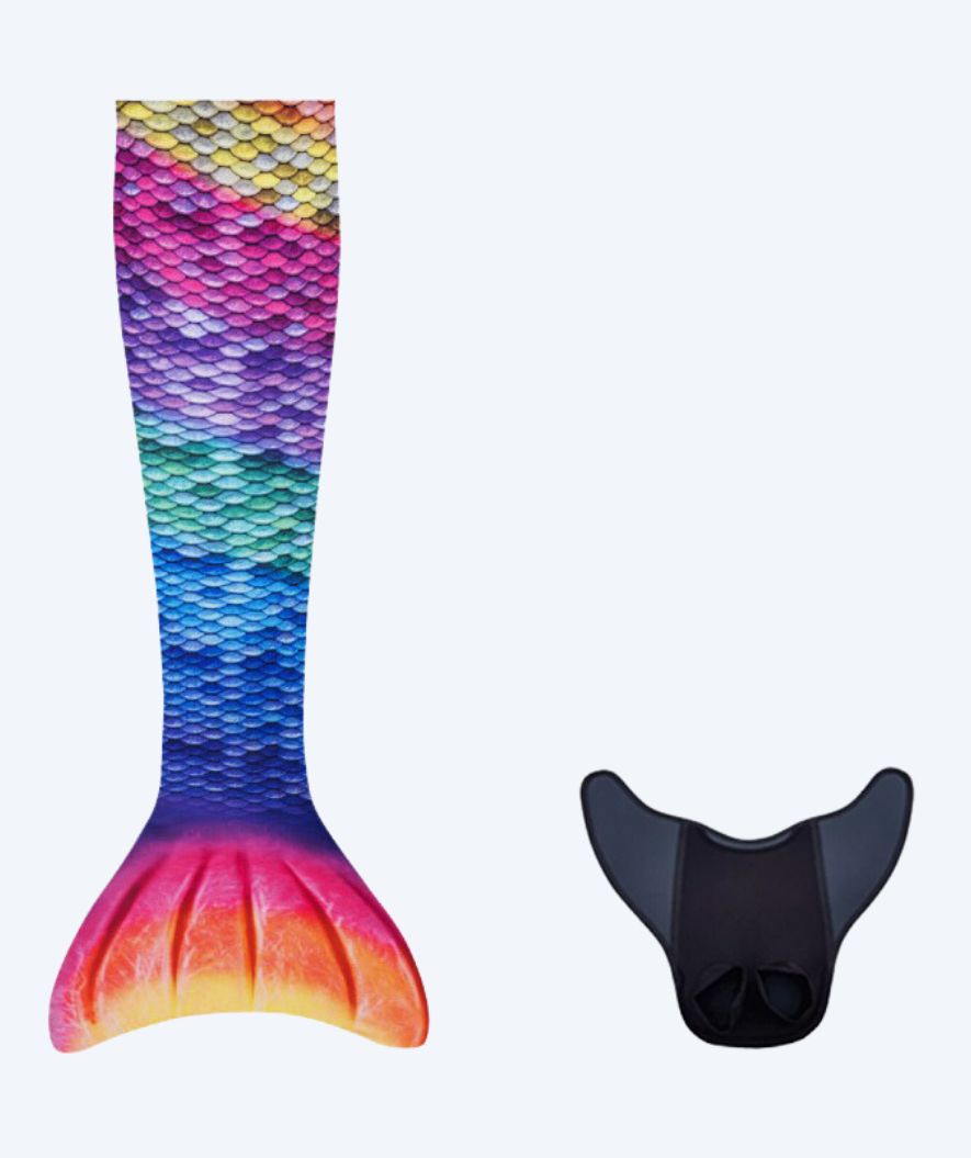 Kuaki Mermaids Meerjungfrauenschwanz für Kinder - Set - Rainbow