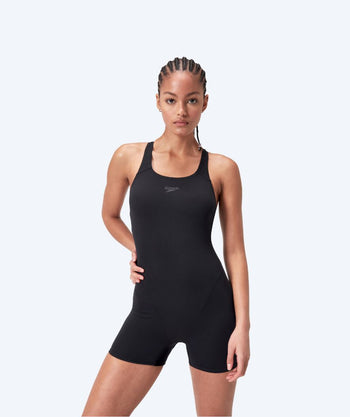 Speedo Badeanzug mit Bein für Damen - Endurance - Schwarz