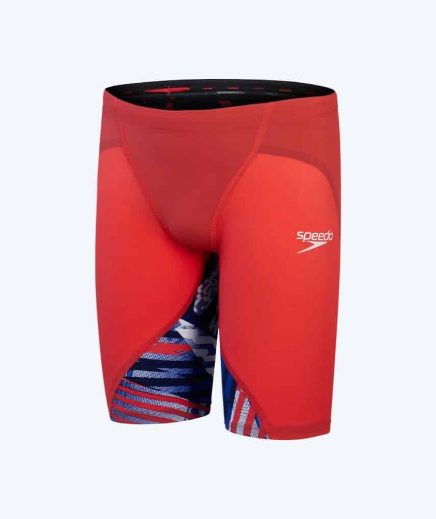 Speedo Wettkampf Badehose für Jungen - LZR Ignite - Rot/blau