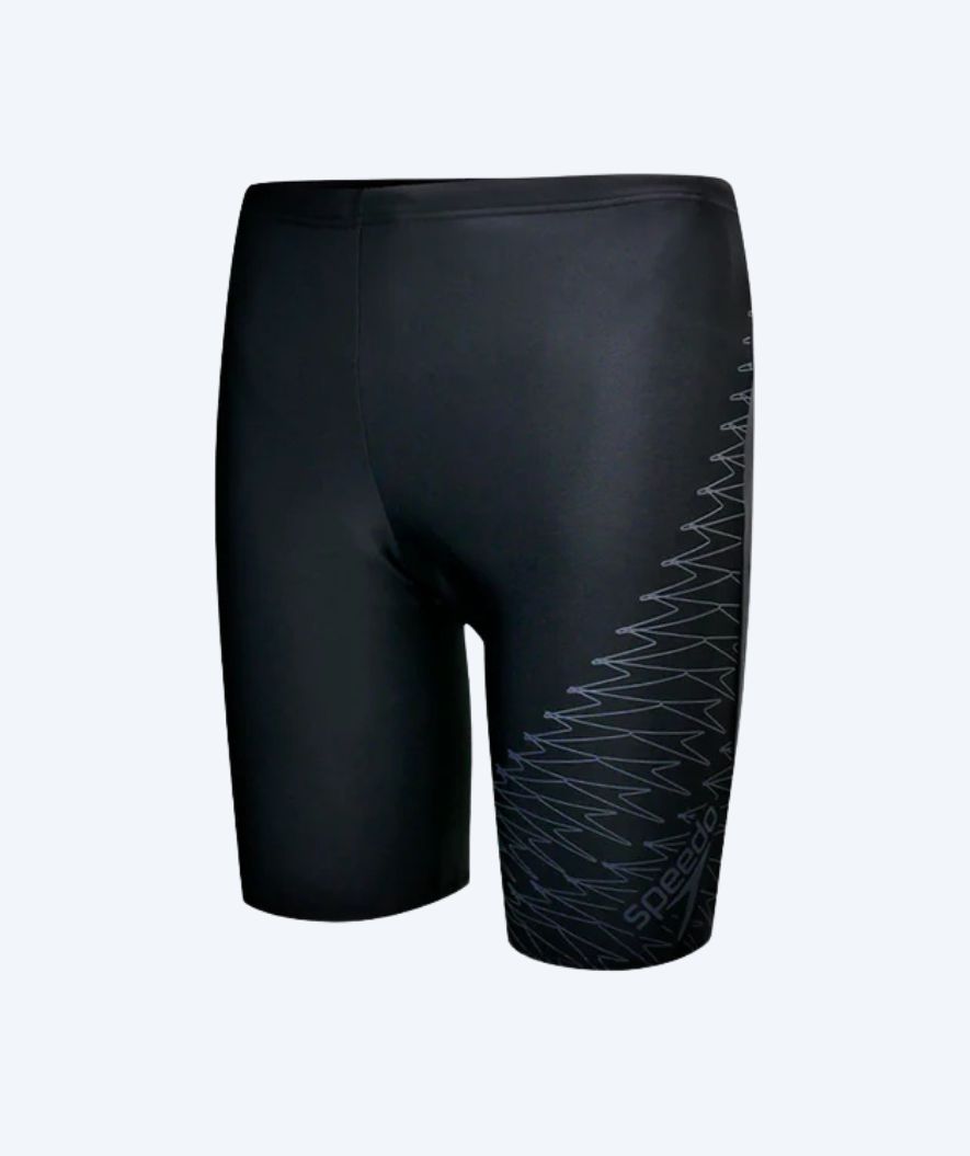 Speedo lange Badehose für Herren - Medley Logo - Schwarz/Grau