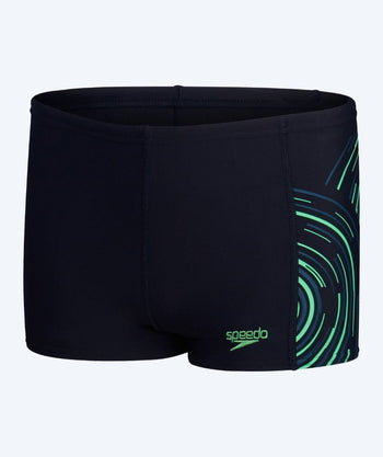 Speedo Aquashorts für Jungen - Plastisol Placement - Svart/grün