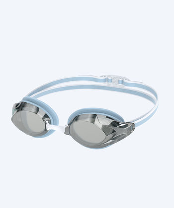 Speedo Elite Schwimmbrillen für Damen - Vanquisher 3.0 Mirrored - Hellblau/Silber