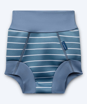 Watery Badehose für Kinder - Neopren Schwimmwindel - Nordic Blue Stripes