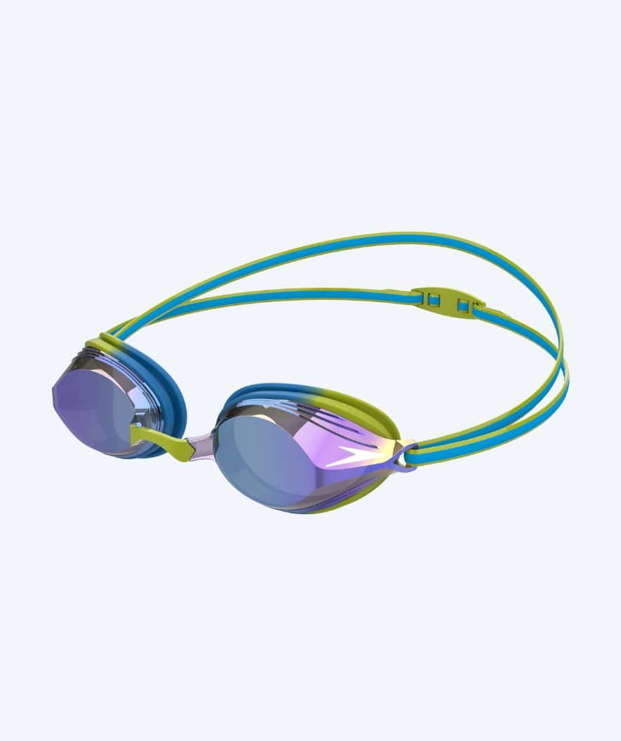 Speedo Wettkampf-Schwimmbrille für Kinder - Vengeance Mirror - Grün/blau