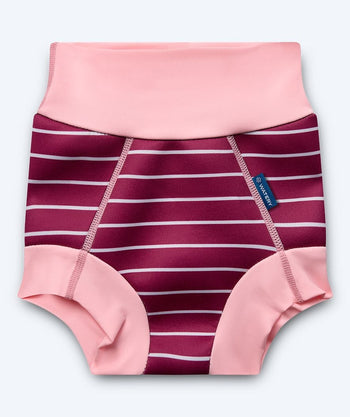 Watery Badehose für Kinder - Neopren Schwimmwindel - Nordic Pink Stripes