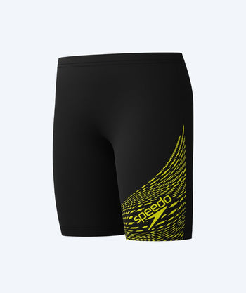 Speedo lange Badehose für Jungen - Medley Logo - Schwarz/gelb