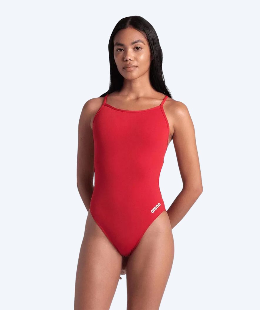 Arena Badeanzug für Damen - Solid Lace Back - Rot